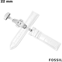 Vendita Bracciale orologio in Pelle vera Fossil 22mm Bianco