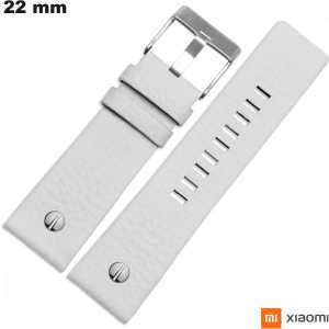 Pulseira Branca de Couro Verdadeiro 22mm Xiaomi smartwatch barato