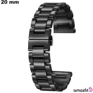 Bracciale Amazfit 20 mm Nero orologio Ceramica / Spedizione 24h Bracciale Amazfit 20 mm Nero orologio Ceramica / Spedizione 24h