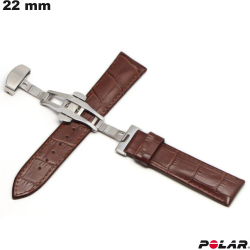 Polsband Marron 22mm Polar van echt leer