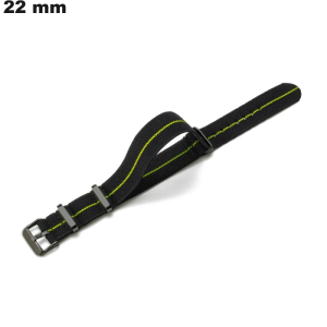 Armband 22 mm Uhr Schwarz Nylon: Versand kostenlos ab 20€