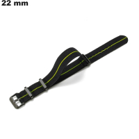 Bracelet 22 mm montre Noir Nylon : Port Offert dès 20€