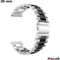 Bracciale Argentato orologio Metallo Polar 20 mm / Spedizione Gratuita