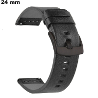 24 mm Black PU Leather Bracelet Watch / 24h Shipping