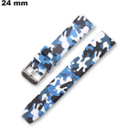 Bracelet 24mm Bleu Caoutchouc montre