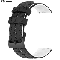 Armband und Uhr Silikon 20 mm Schwarz | Premium-Qualität