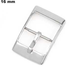 Attache Ardillon Plateado Acero Inoxidable 16 mm de reloj de calidad