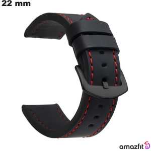 Amazfit Smartwatch Bracelet 22mm Black PU Leather Quality