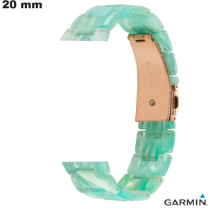 Bracelet Résine Vert pour montre 20mm Garmin ● Envoi Rapide