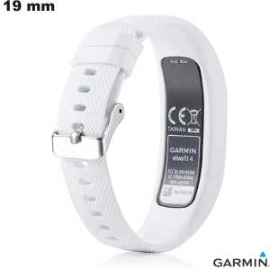 Pulseira de silicone branca de 19mm para relógio conectado Garmin em promoção