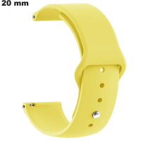 Bezahlbares gelbes Silikonarmband für 20 mm Uhren von hoher Qualität