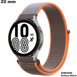 Bracelet Samsung de smartwatch Tissu 22mm Gris