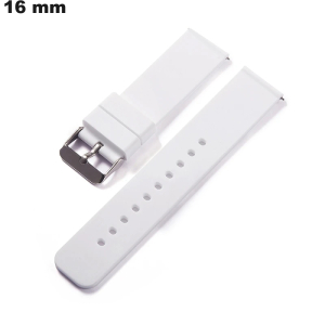 Armband 16 mm Weiß Silikon Uhr | Versandkosten 3,99€