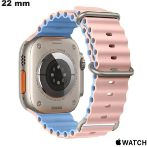 Armbanduhr 22 mm Apple Watch Silikon Rosa günstig