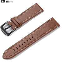 Pulsera Marrón 20 mm Cuero verdadero reloj: Envío Gratis