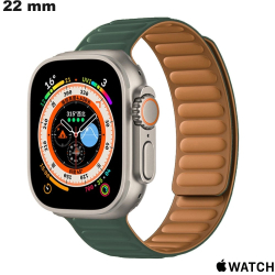 Bracelet Caoutchouc Apple Watch pour montre Vert 22mm