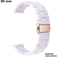 Bracciale Bianco 20 mm Resina per orologio Samsung | Spedizione Gratuita