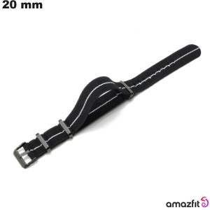 Acquistare bracciale per orologio connesso Nylon Amazfit 20 mm Nero