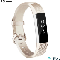 Bracciale FitBit Silicone per orologio 15mm Dorato # Montaggio Facile