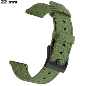 Green Bracelet 22 mm Fabric # Easy Installation