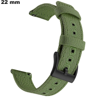 Armband Grün 22 mm Stoff # Einfache Montage