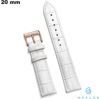 Bracciale 20 mm Haylou per orologio Bianco Pelle vera economico