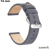 Bracciale in vera pelle 14 mm nobile Garmin Grigio economico