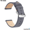 Bracciale in vera pelle 14 mm nobile Garmin Grigio economico
