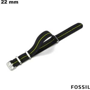 Acheter Bracelet Noir Tissu 22mm Fossil de montre intelligente