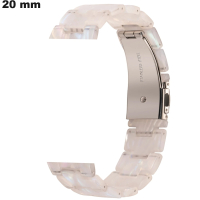 Bracelet 20 mm Blanc Résine de montre