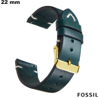 Armbanduhr Fossil Echtleder Blau 22mm günstig