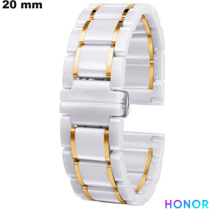 Bracciale per smartwatch 20mm Honor Bianco Ceramica di qualità