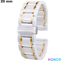 Bracelet de smartwatch 20mm Honor Blanc Céramique de qualité