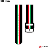 Bracelet Caoutchouc Italia Noir montre connectée Huawei pas cher