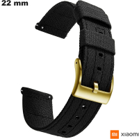 Braccialetto Nero Xiaomi smartwatch Tessuto 22 mm ● Porta Offerta