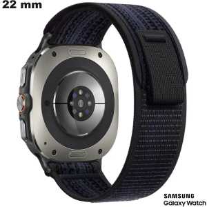 Vente Bracelet Noir Tissu 22mm de montre connectée Samsung
