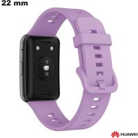 Bracelet de montre 22 mm Violet Huawei Caoutchouc pas cher