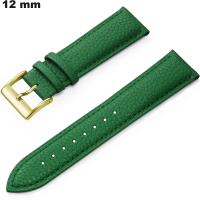 Pulsera de cuero auténtico 12 mm verde de reloj \ Entrega rápida