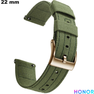 Bracciale 22mm Honor smartwatch Tessuto Verde # Montaggio Facile
