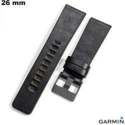 Bracelet Garmin Noir 26mm Cuir véritable montre