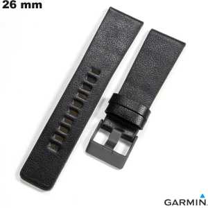 Acheter Bracelet Garmin Noir 26mm Cuir véritable montre