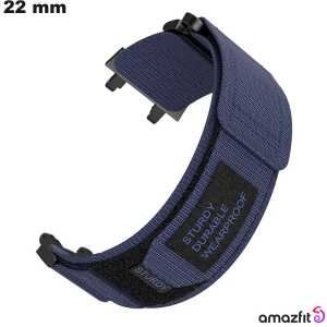 Bracelet Amazfit montre Nylon 22 mm Bleu (Active Edge) de qualité Bracelet Amazfit montre Nylon 22 mm Bleu (Active Edge) de qualité