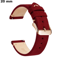 Pulsera de cuero genuino para reloj rojo 20 mm \ Envío gratuito