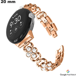 Bracelet Google Pixel Doré rose Métal 20 mm bijou