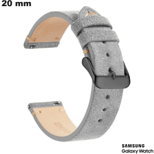 Bracciale Samsung 20mm Grigio universale in Vera Pelle a buon prezzo
