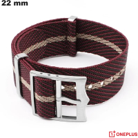 Armband OnePlus Rotes Gewebe für 22mm Uhr - Kostenloser Versand
