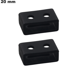 2 Loops Silicone Noir 20 mm montre 2 Loops Silicone Noir 20 mm montre