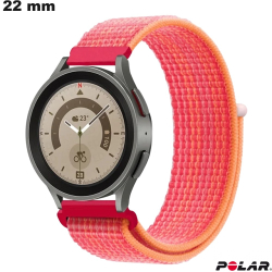 Bandstof voor horloge Rood Polar 22mm Krassen