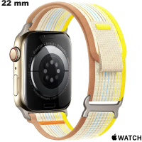 Bracelet Nylon Jaune 22mm de montre connectée