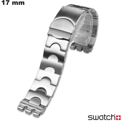 Pulseira 17mm relógio Aço Inox Swatch Prateado